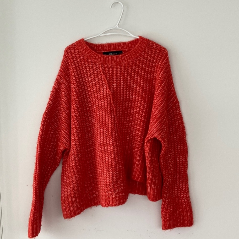 Bright Zara Knit Crew Neck Sweater - Size M (NWOT)